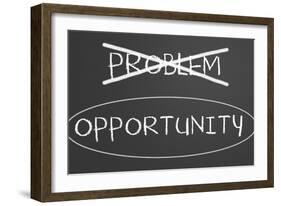 Problems Opportunity Concept-IJdema-Framed Art Print