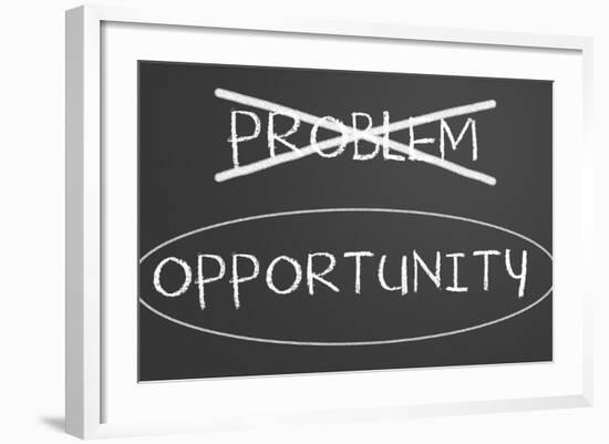 Problems Opportunity Concept-IJdema-Framed Art Print