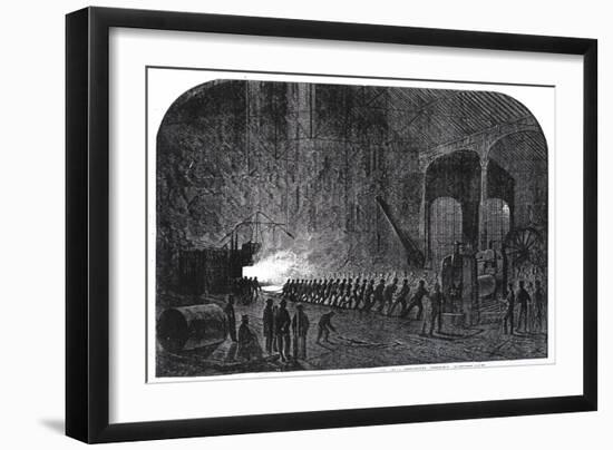 Process of Rolling Armour-Plates for Her Majesty's Ships at the Alas Steelworks, Sheffield-Mason Jackson-Framed Giclee Print