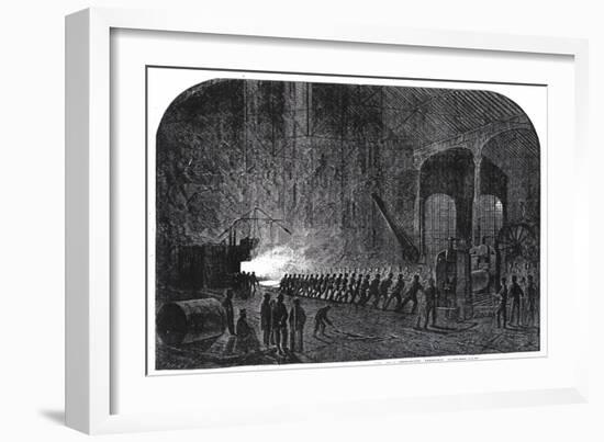 Process of Rolling Armour-Plates for Her Majesty's Ships at the Alas Steelworks, Sheffield-Mason Jackson-Framed Giclee Print