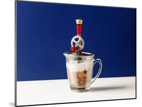 Processed Food. Vintage Beater with Cereals and Yogurt-Marina Ortega-Mounted Photographic Print