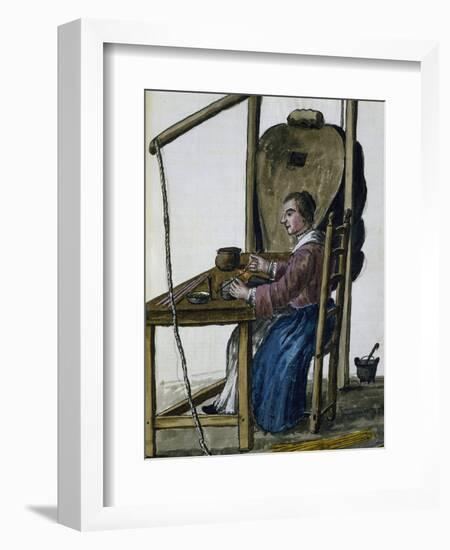 Processing Pearls from Illustrated Book of Venetian Costumes-null-Framed Giclee Print