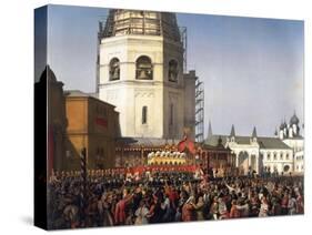 Procession after the Coronation of Tsar Alexander II of Russia, Moscow, 1856-Jean Sorieul-Stretched Canvas