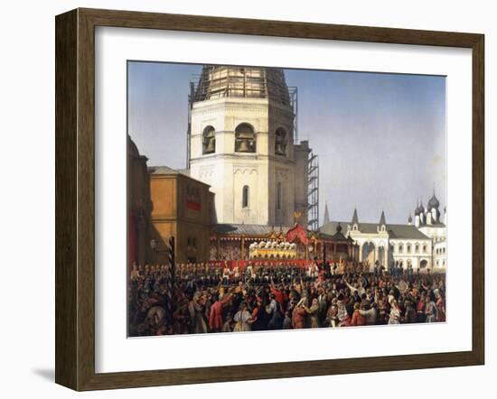 Procession after the Coronation of Tsar Alexander II of Russia, Moscow, 1856-Jean Sorieul-Framed Giclee Print