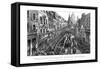 Procession Approaching St Paul's Cathedral, Thanksgiving Day, 27 February, 1872-null-Framed Stretched Canvas