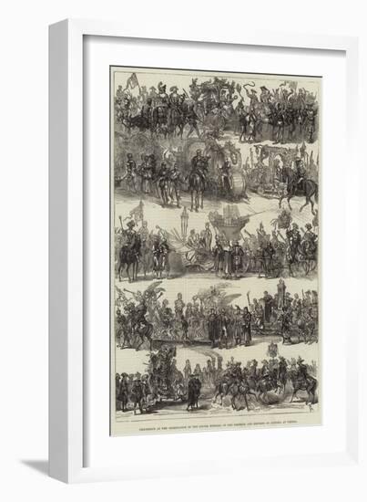 Procession at the Celebration of the Silver Wedding of the Emperor and Empress of Austria at Vienna-null-Framed Giclee Print