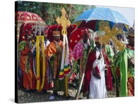 Procession During the Festival of Rameaux, Axoum, Ethiopia, Africa-J P De Manne-Stretched Canvas