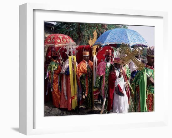 Procession for Christian Festival of Rameaux, Axoum (Axum) (Aksum), Tigre Region, Ethiopia, Africa-Bruno Barbier-Framed Photographic Print