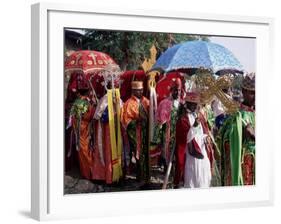 Procession for Christian Festival of Rameaux, Axoum (Axum) (Aksum), Tigre Region, Ethiopia, Africa-Bruno Barbier-Framed Photographic Print