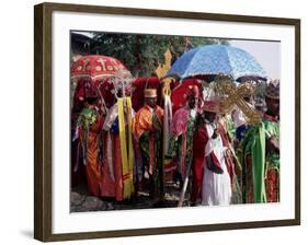 Procession for Christian Festival of Rameaux, Axoum (Axum) (Aksum), Tigre Region, Ethiopia, Africa-Bruno Barbier-Framed Photographic Print
