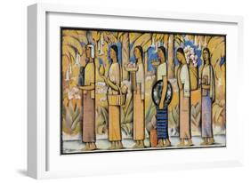 Procession (Gouache and Ink on Paper)-Alfredo Ramos Martinez-Framed Giclee Print