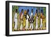 Procession (Gouache and Ink on Paper)-Alfredo Ramos Martinez-Framed Giclee Print