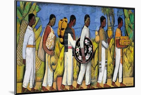 Procession (Gouache and Ink on Paper)-Alfredo Ramos Martinez-Mounted Giclee Print