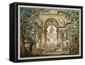 Procession in a Temple. Set Design for a Theatre Play, 18th or Early 19th Century-Louis Jean Desprez-Framed Stretched Canvas