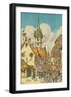 Procession in Alsace-null-Framed Art Print