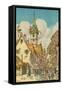 Procession in Alsace-null-Framed Stretched Canvas