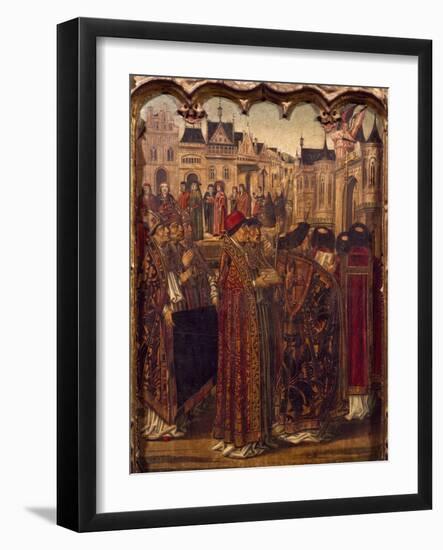 Procession in Front of a Cathedral-Miguel Ximenez-Framed Giclee Print