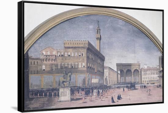 Procession in Piazza Della Signoria in Florence, Italy-null-Framed Stretched Canvas