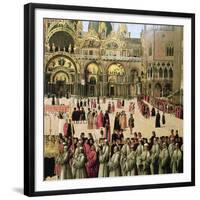 Procession in St. Mark's Square, 1496-Gentile Bellini-Framed Giclee Print