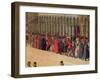 Procession in St. Mark's Square, Detail of Musicians, 1496-Gentile Bellini-Framed Giclee Print