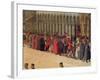 Procession in St. Mark's Square, Detail of Musicians, 1496-Gentile Bellini-Framed Giclee Print