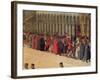 Procession in St. Mark's Square, Detail of Musicians, 1496-Gentile Bellini-Framed Giclee Print