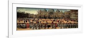 Procession in St. Mark's Square-Gentile Bellini-Framed Premium Giclee Print