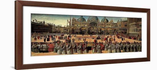 Procession in St. Mark's Square-Gentile Bellini-Framed Premium Giclee Print