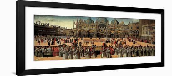 Procession in St. Mark's Square-Gentile Bellini-Framed Premium Giclee Print