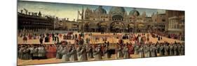 Procession in St. Mark's Square-Gentile Bellini-Mounted Premium Giclee Print