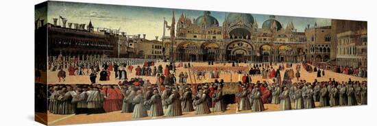 Procession in St. Mark's Square-Gentile Bellini-Stretched Canvas