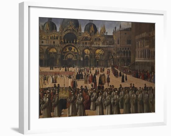 Procession in St Mark's Square-Gentile Bellini-Framed Giclee Print