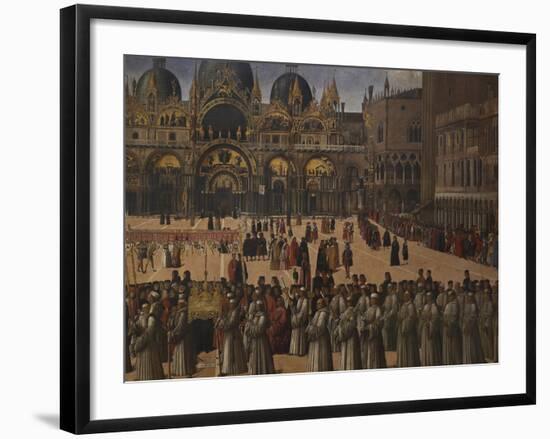 Procession in St Mark's Square-Gentile Bellini-Framed Giclee Print