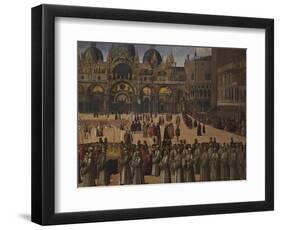 Procession in St Mark's Square-Gentile Bellini-Framed Giclee Print