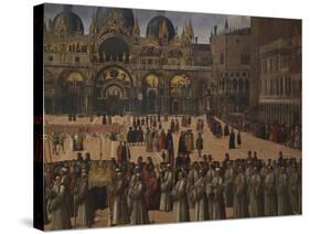 Procession in St Mark's Square-Gentile Bellini-Stretched Canvas