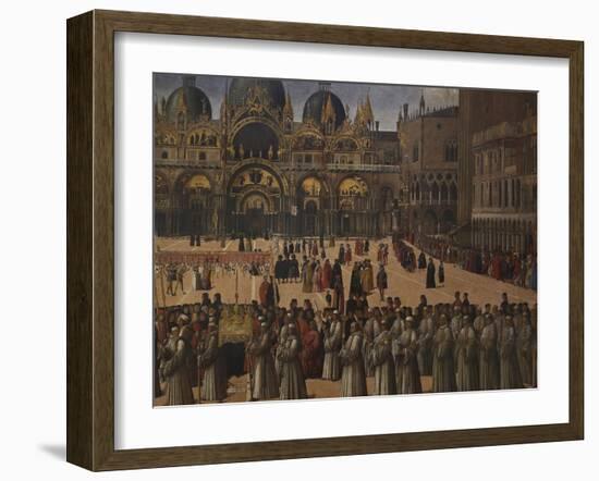 Procession in St Mark's Square-Gentile Bellini-Framed Giclee Print