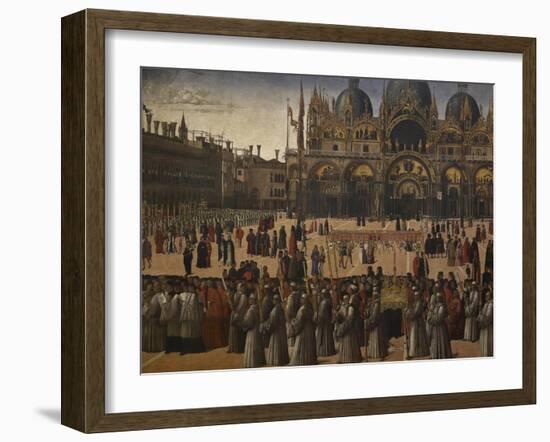 Procession in St Mark's Square-Gentile Bellini-Framed Giclee Print