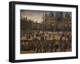 Procession in St Mark's Square-Gentile Bellini-Framed Giclee Print