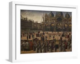 Procession in St Mark's Square-Gentile Bellini-Framed Giclee Print