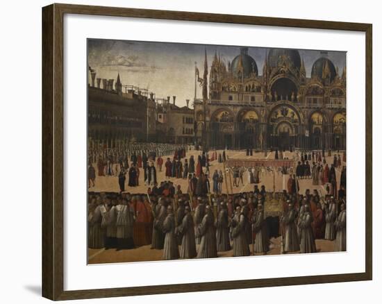 Procession in St Mark's Square-Gentile Bellini-Framed Giclee Print