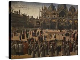 Procession in St Mark's Square-Gentile Bellini-Stretched Canvas