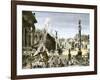 Procession in the Forum Romanum, Ancient Rome-null-Framed Giclee Print