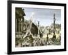 Procession in the Forum Romanum, Ancient Rome-null-Framed Giclee Print