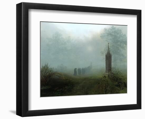 Procession in the Mist, 1828-Ernst Ferdinand Oehme-Framed Premium Giclee Print