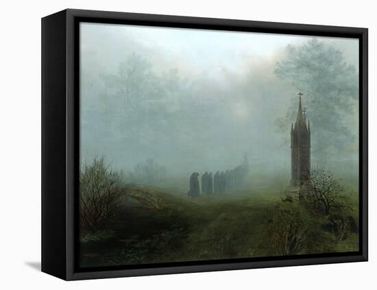 Procession in the Mist, 1828-Ernst Ferdinand Oehme-Framed Stretched Canvas