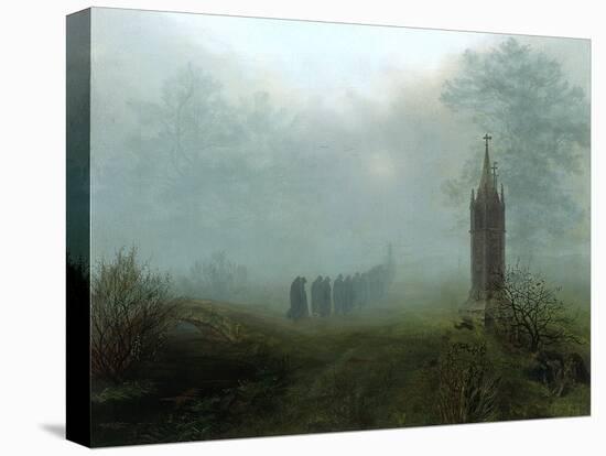 Procession in the Mist, 1828-Ernst Ferdinand Oehme-Stretched Canvas
