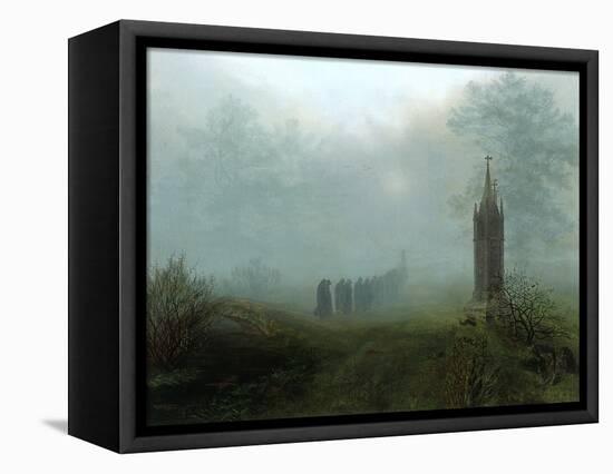 Procession in the Mist, 1828-Ernst Ferdinand Oehme-Framed Stretched Canvas