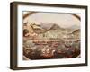 Procession of Boats on the Water in Front of Lazares Hospital-null-Framed Giclee Print