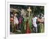 Procession of Christian Men and Crosses, Rameaux Festival, Axoum, Tigre Region, Ethiopia-Bruno Barbier-Framed Photographic Print