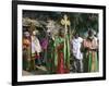 Procession of Christian Men and Crosses, Rameaux Festival, Axoum, Tigre Region, Ethiopia-Bruno Barbier-Framed Photographic Print